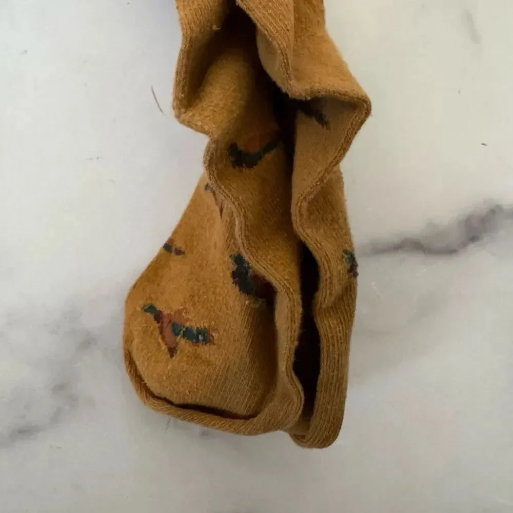 FREE w/purchase Zara Kids Brown mallard duck hunting lodge Socks animal copper